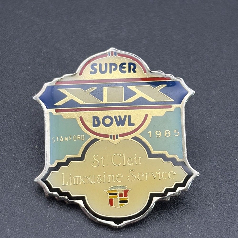 Super Bowl XIX NFL Football St. Clair Limousine Service Lapel Hat Pin